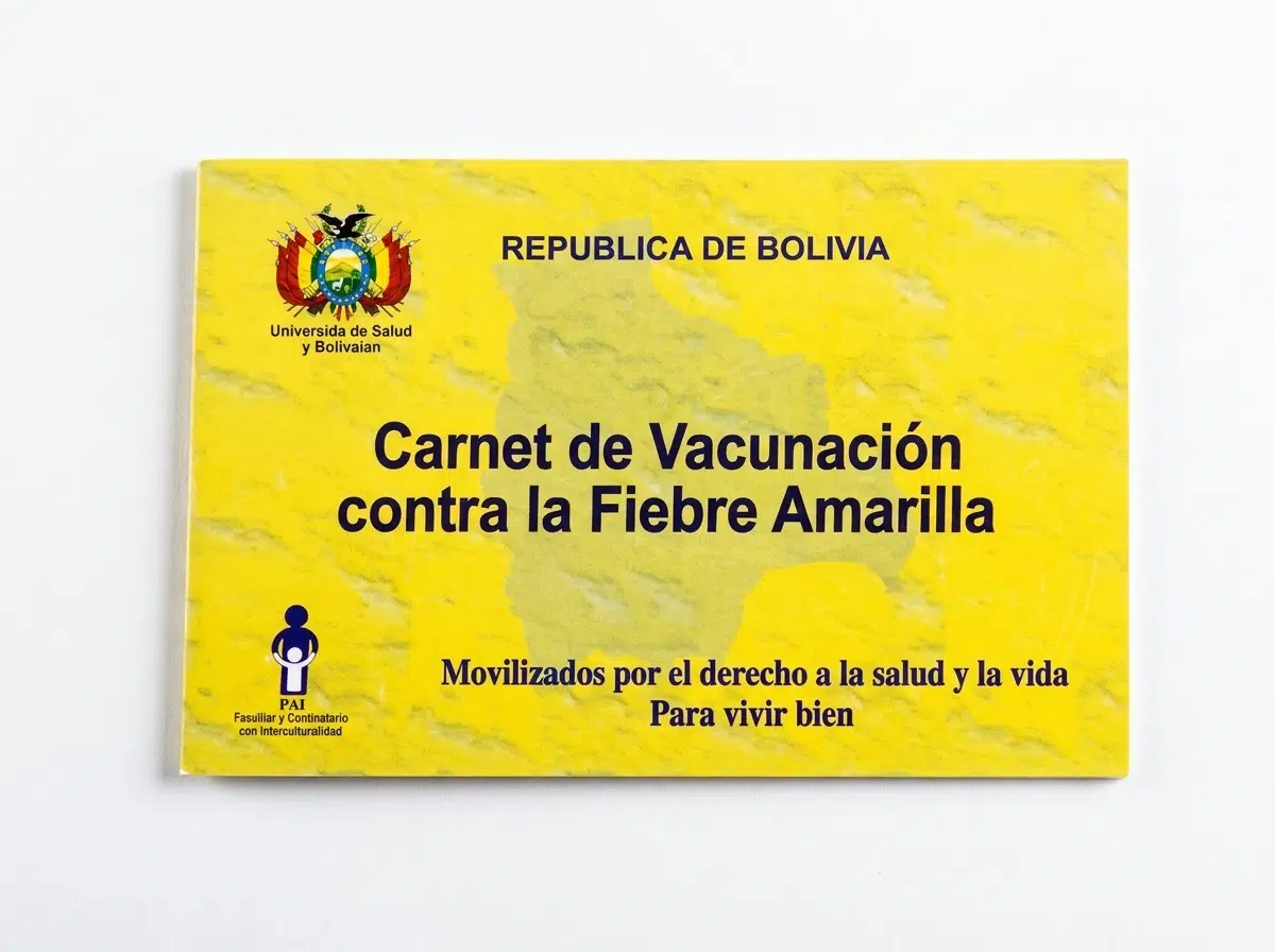 International yellow fever vaccination card required for Bolivia's Amazon region
